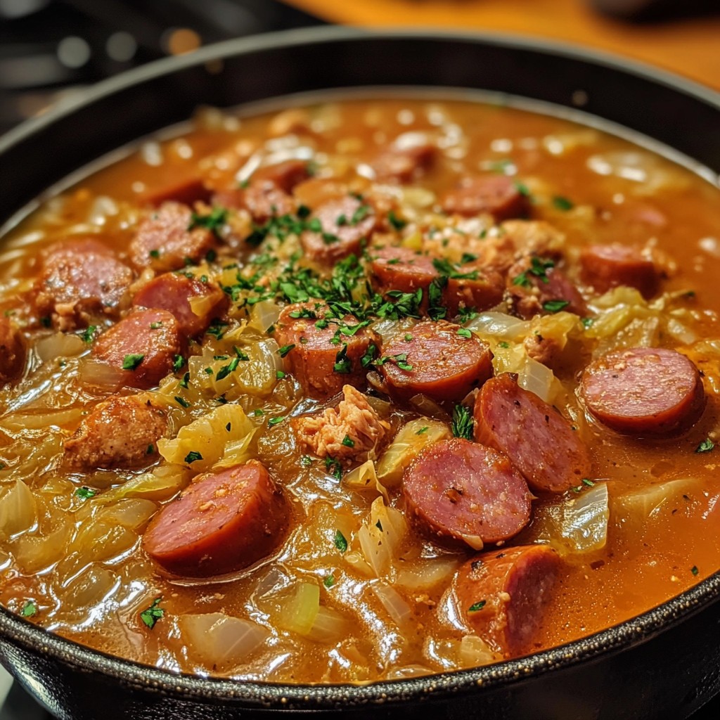 Kielbasa and Cabbage Soup Junior Daily Recipes