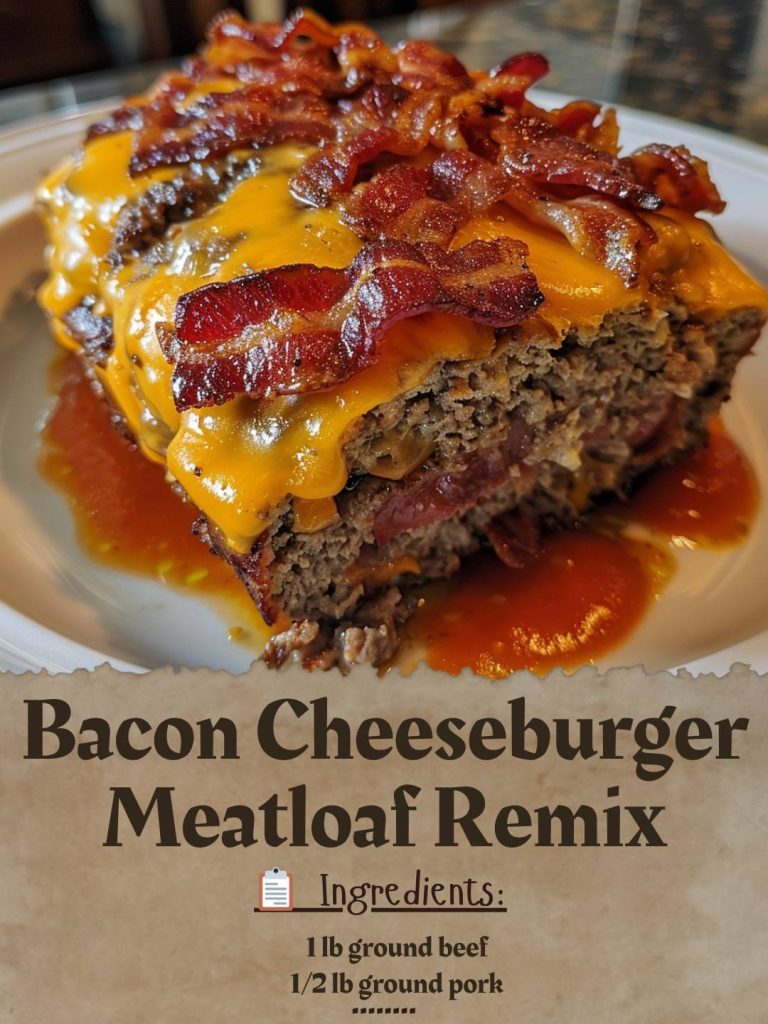 Bacon Cheeseburger Meatloaf Remix Junior Daily Recipes