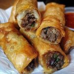 Steak and Cheese Egg Rolls are a crispy, cheesy, and savory treat that combines juicy steak and melted cheese wrapped in a crunchy egg roll shell. Perfect for an appetizer, snack, or party dish, these egg rolls will quickly become your new favorite comfort food!